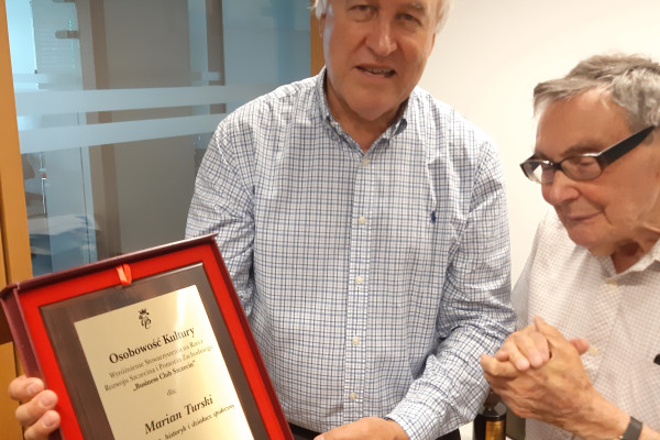 Wręczenie Nagrody Gospodarczej BCS dla p. Mariana Turskiego